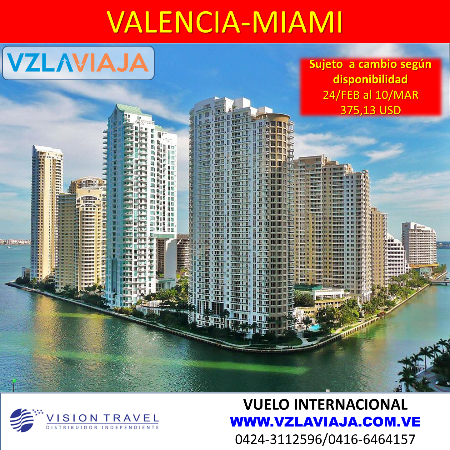 Valencia a Miami